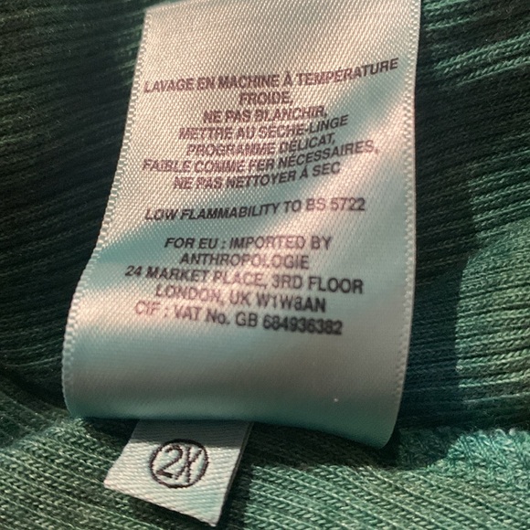 NWT ANTHROPOLOGIE t.la GREEN KALIA TIE-DYE BUTTONDOWN MIDI DRESS - Picture 6 of 8